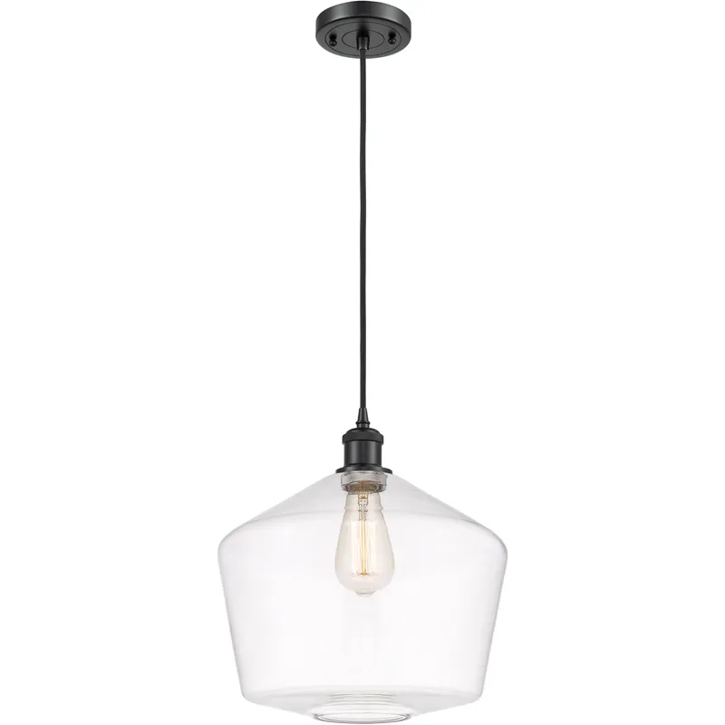 Ballston Cindyrella 1 Light 12 inch Matte Black Mini Pendant Ceiling Light