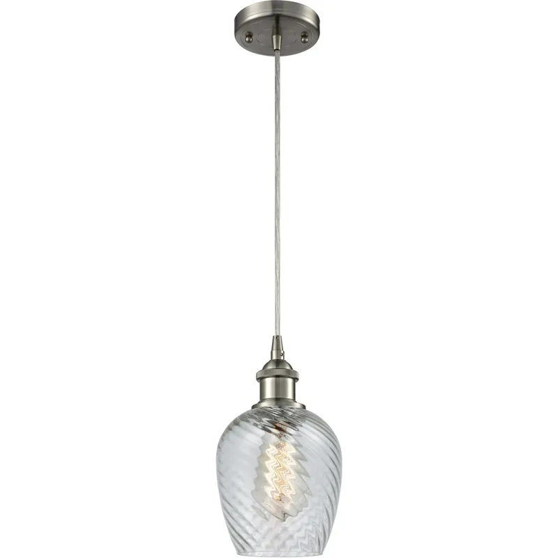 Ballston Salina LED 5 inch Brushed Satin Nickel Mini Pendant Ceiling Light in Silver, Ballston