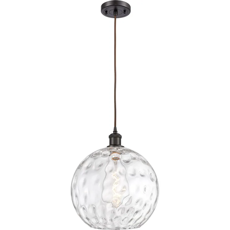 Ballston Athens Water Glass 1 Light 12 inch Oil Rubbed Bronze Mini Pendant Ceiling Light