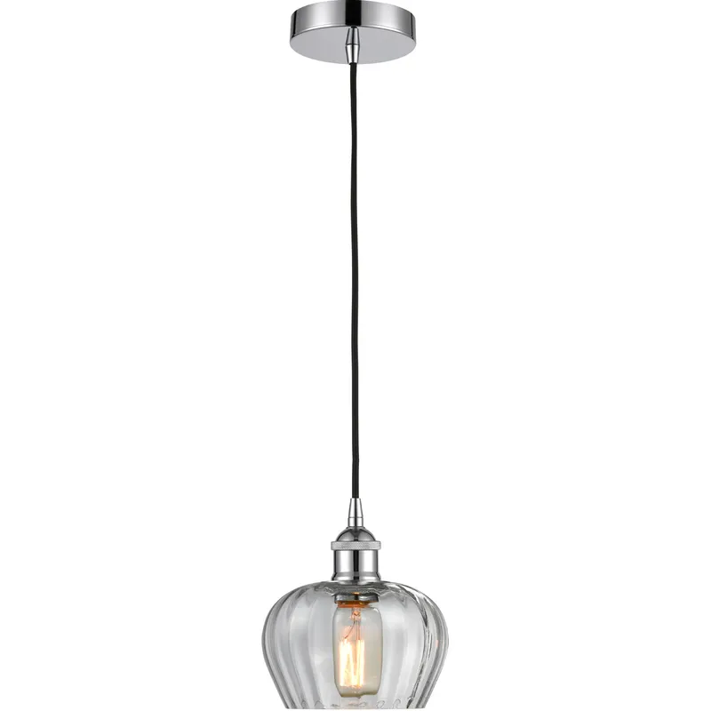 Edison Fenton LED 7 inch Polished Chrome Mini Pendant Ceiling Light