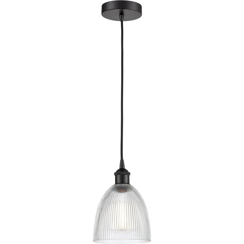 Edison Castile LED 6 inch Matte Black Mini Pendant Ceiling Light