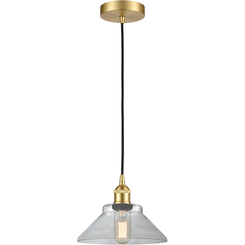 Edison Orwell LED 8 inch Satin Gold Mini Pendant Ceiling Light