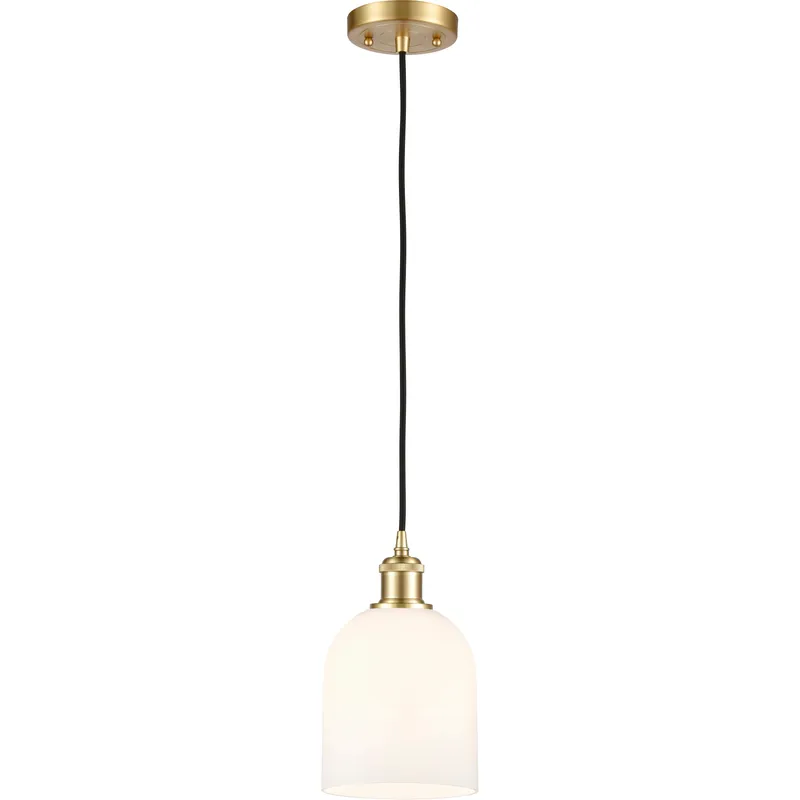 Ballston Bella 1 Light 5.5 inch Satin Gold Cord Hung Mini Pendant Ceiling Light