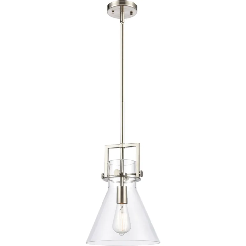 Restoration Newton LED 10 inch Brushed Satin Nickel Mini Pendant Ceiling Light, Restoration
