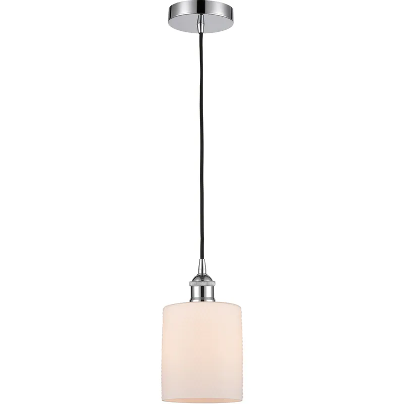 Edison Cobbleskill LED 5 inch Polished Chrome Mini Pendant Ceiling Light