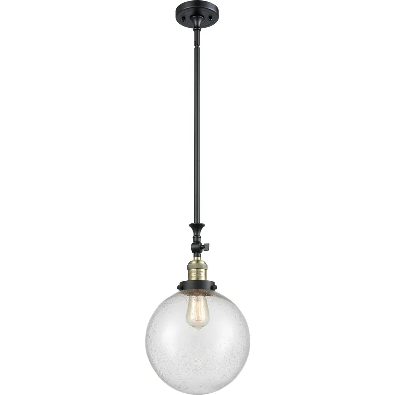 Franklin Restoration Beacon LED 10 inch Black Antique Brass Mini Pendant Ceiling Light in Seedy, Franklin Restoration