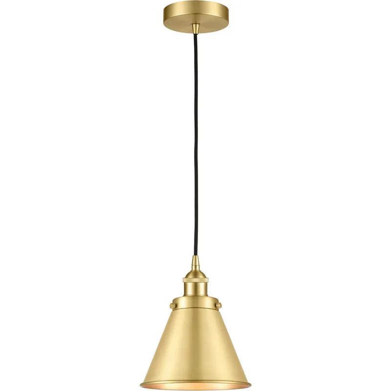 Franklin Restoration Appalachian LED 8 inch Satin Gold Mini Pendant Ceiling Light