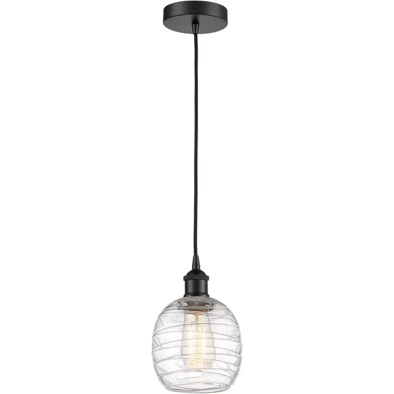 Edison Belfast 1 Light 6 inch Matte Black Mini Pendant Ceiling Light