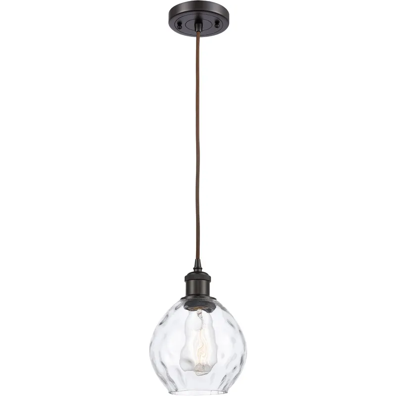 Ballston Small Waverly LED 6 inch Oil Rubbed Bronze Mini Pendant Ceiling Light in Black Textured, Ballston