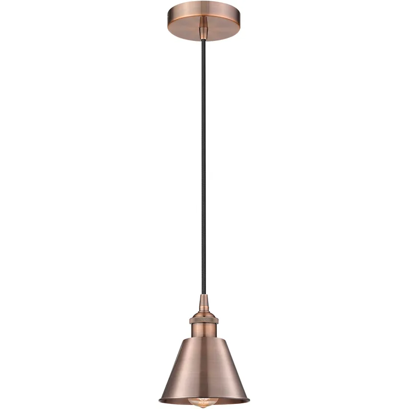 Smithfield 1 Light 6.5 inch Antique Copper Mini Pendant Ceiling Light