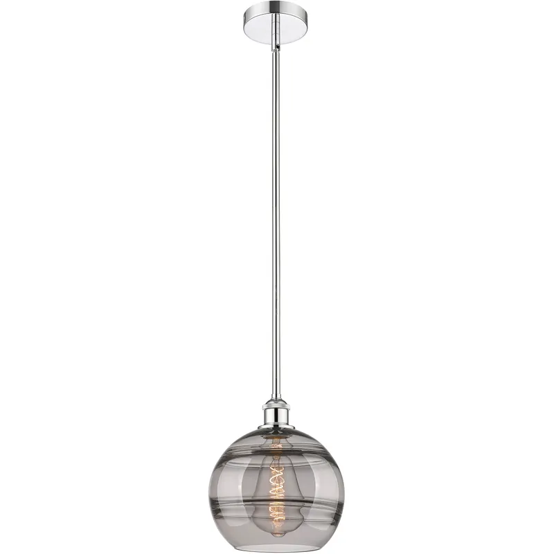 Edison Rochester 1 Light 10 inch Polished Chrome Stem Hung Mini Pendant Ceiling Light
