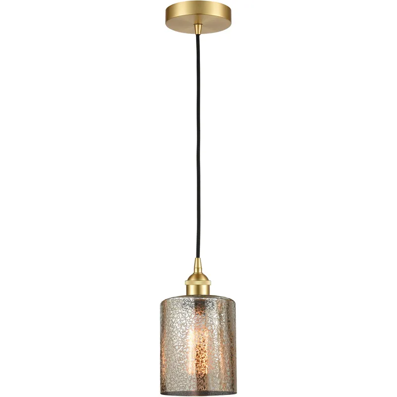 Edison Cobbleskill LED 5 inch Satin Gold Mini Pendant Ceiling Light