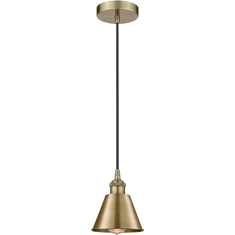Smithfield 1 Light 6.5 inch Antique Brass Mini Pendant Ceiling Light