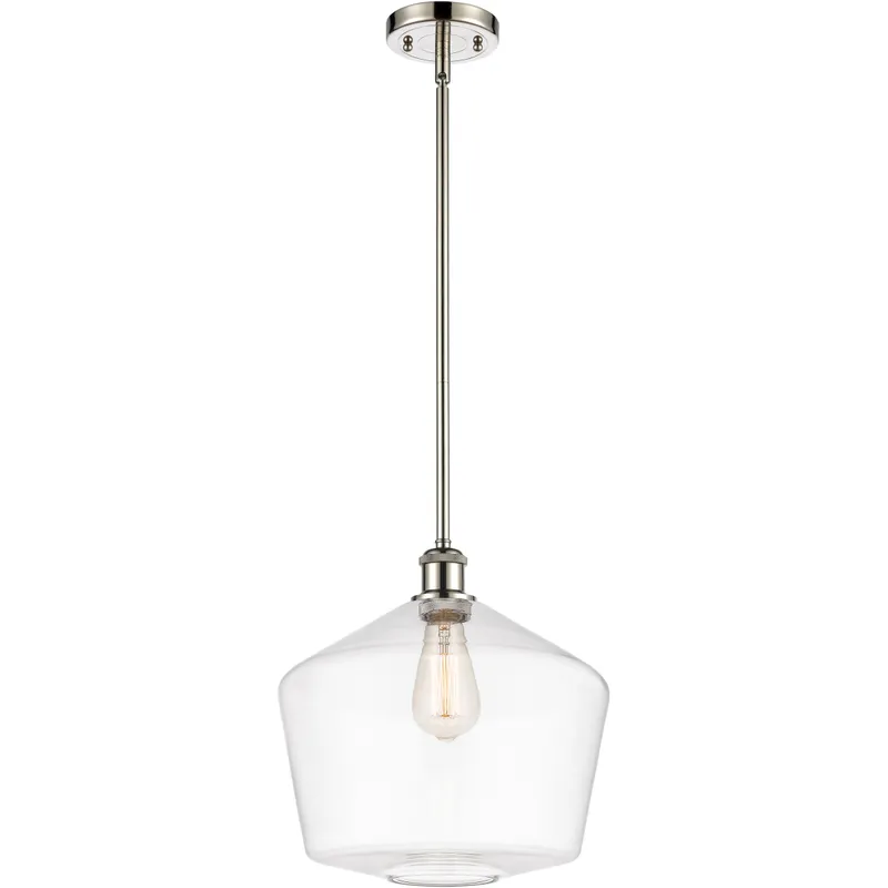 Ballston Cindyrella LED 12 inch Polished Nickel Mini Pendant Ceiling Light in Clear Glass