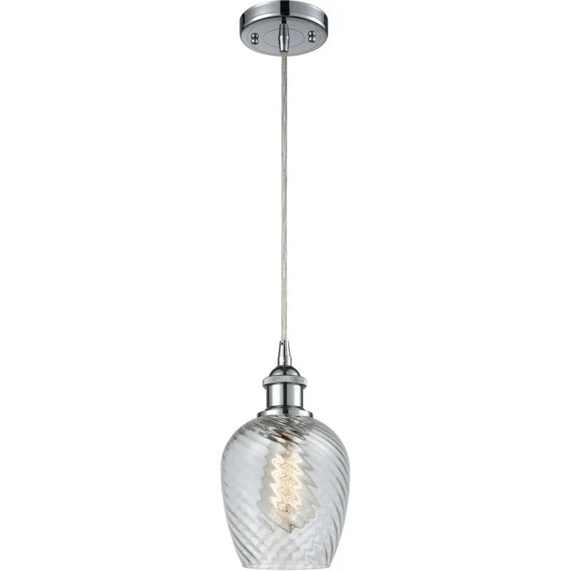 Ballston Salina LED 5 inch Polished Chrome Mini Pendant Ceiling Light in Silver, Ballston