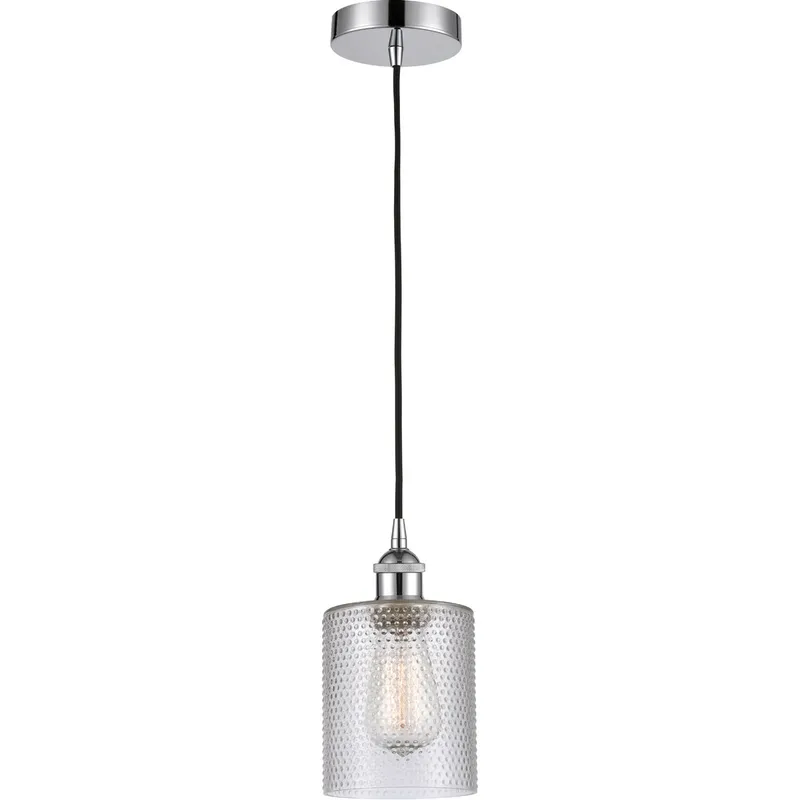 Edison Cobbleskill LED 5 inch Polished Chrome Mini Pendant Ceiling Light