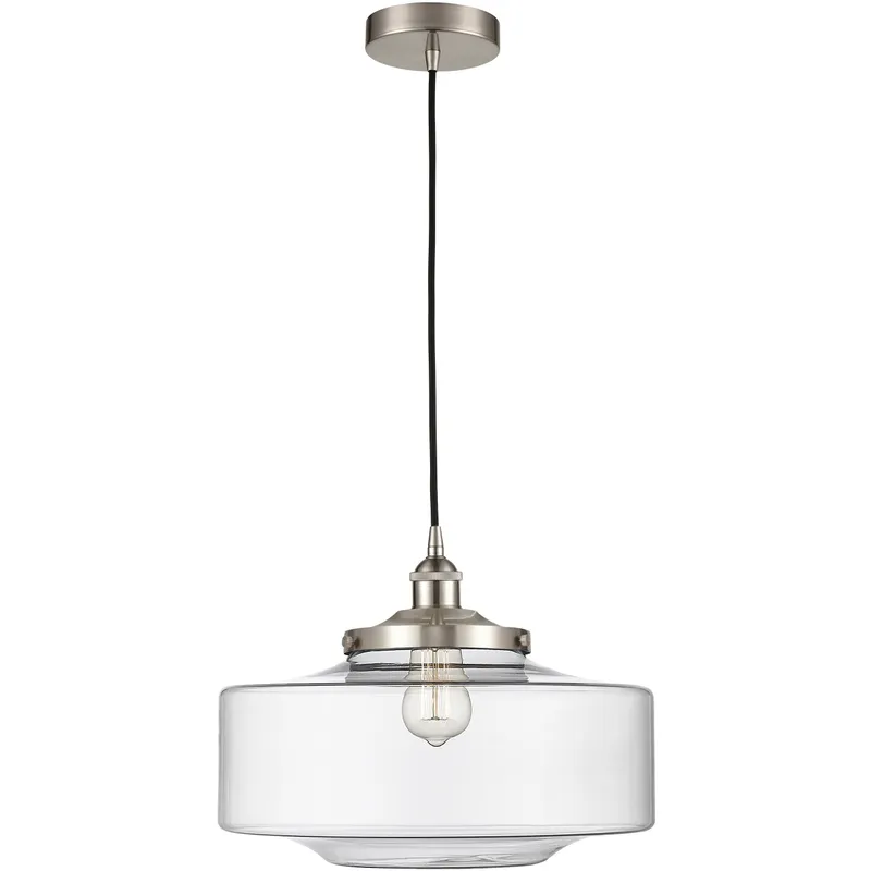 Bridgeton 1 Light 16 inch Brushed Satin Nickel Mini Pendant Ceiling Light in Clear Glass