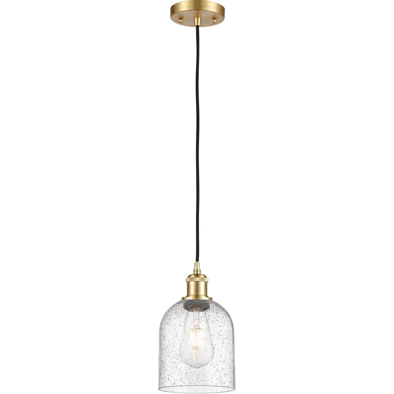 Ballston Bella 1 Light 5.5 inch Satin Gold Cord Hung Mini Pendant Ceiling Light