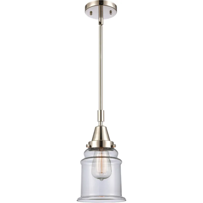 Franklin Restoration Canton LED 6.5 inch Polished Nickel Mini Pendant Ceiling Light in Clear Glass