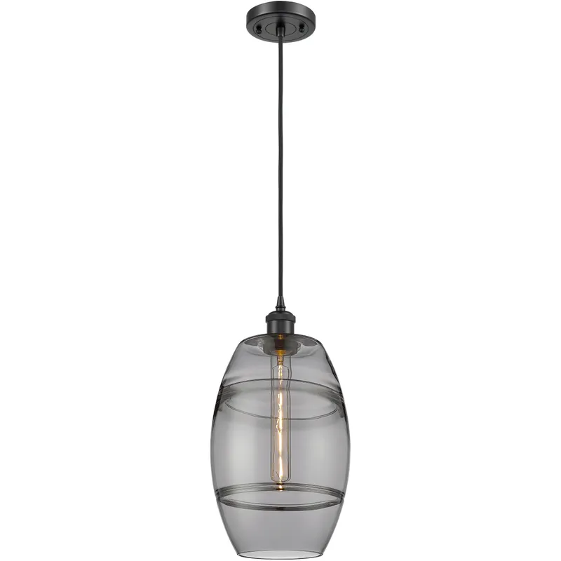 Ballston Vaz 1 Light 8 inch Matte Black Cord Hung Mini Pendant Ceiling Light