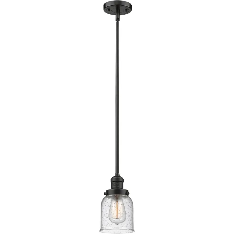 Franklin Restoration Bell 1 Light 5 inch Oil Rubbed Bronze Mini Pendant Ceiling Light in Incandescent, Seedy, Franklin Restoration