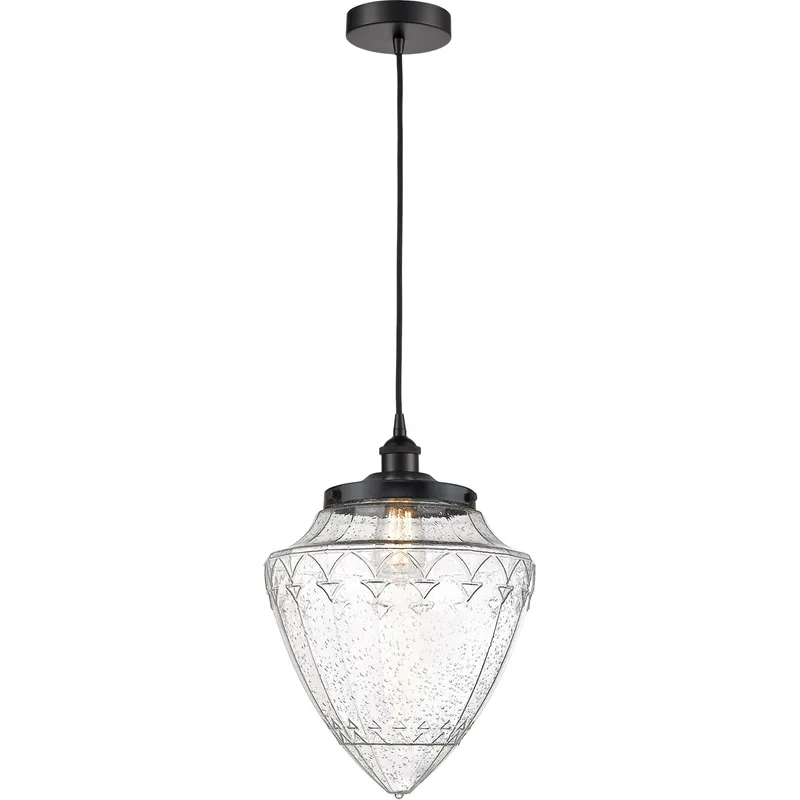 Edison Bullet 1 Light 12 inch Matte Black Mini Pendant Ceiling Light