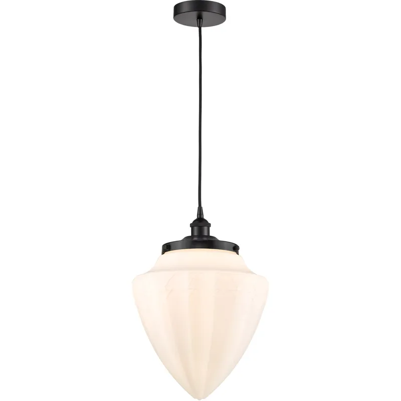 Edison Bullet 1 Light 12 inch Matte Black Mini Pendant Ceiling Light