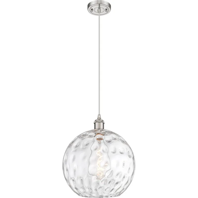 Ballston Athens Water Glass 1 Light 12 inch Brushed Satin Nickel Mini Pendant Ceiling Light
