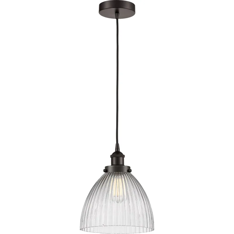 Edison Seneca Falls LED 10 inch Oil Rubbed Bronze Mini Pendant Ceiling Light
