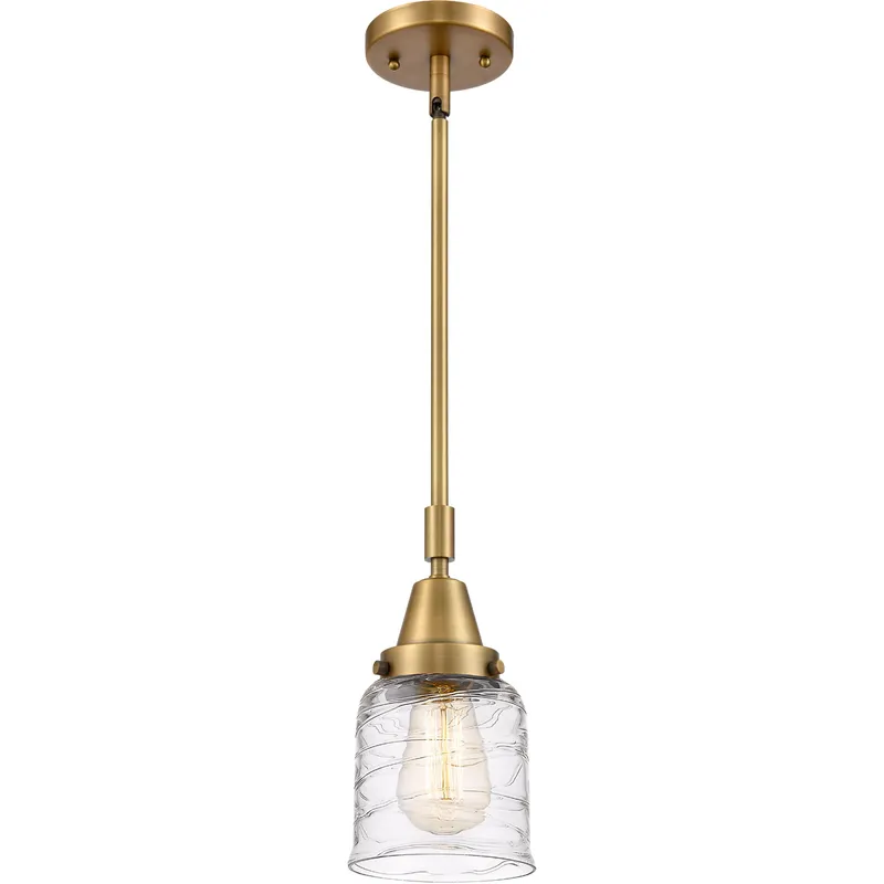 Franklin Restoration Bell LED 5 inch Brushed Brass Mini Pendant Ceiling Light