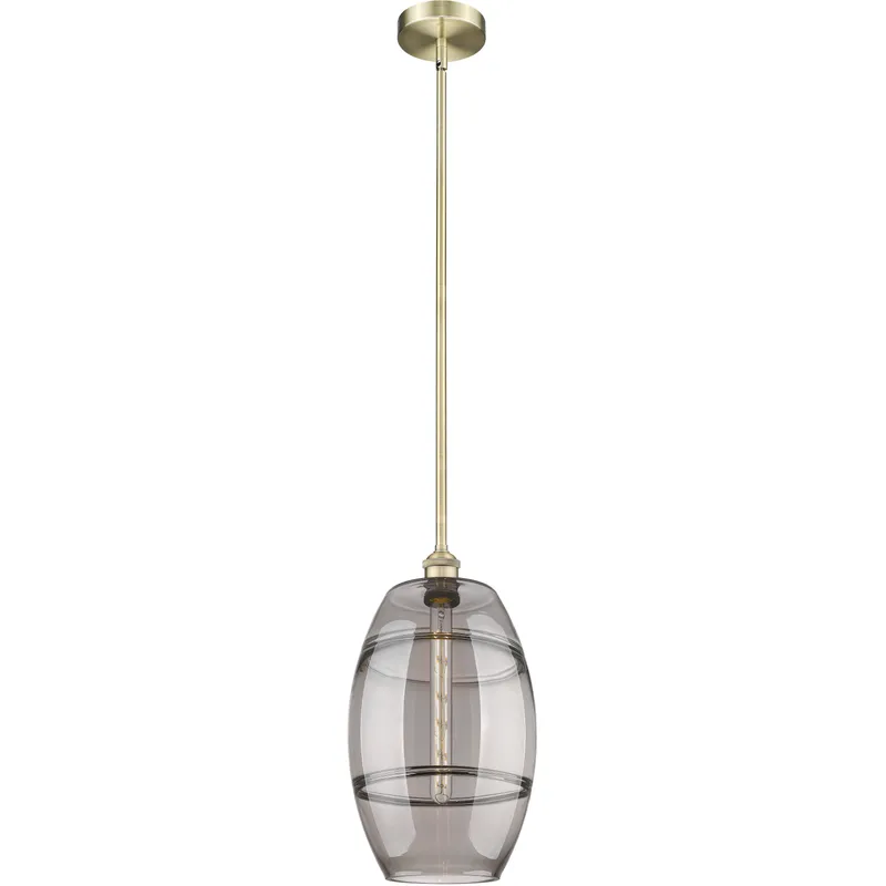 Edison Vaz 1 Light 10 inch Antique Brass Stem Hung Mini Pendant Ceiling Light