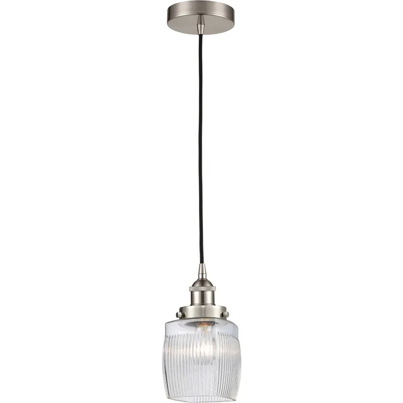 Edison Colton 1 Light 6 inch Brushed Satin Nickel Mini Pendant Ceiling Light