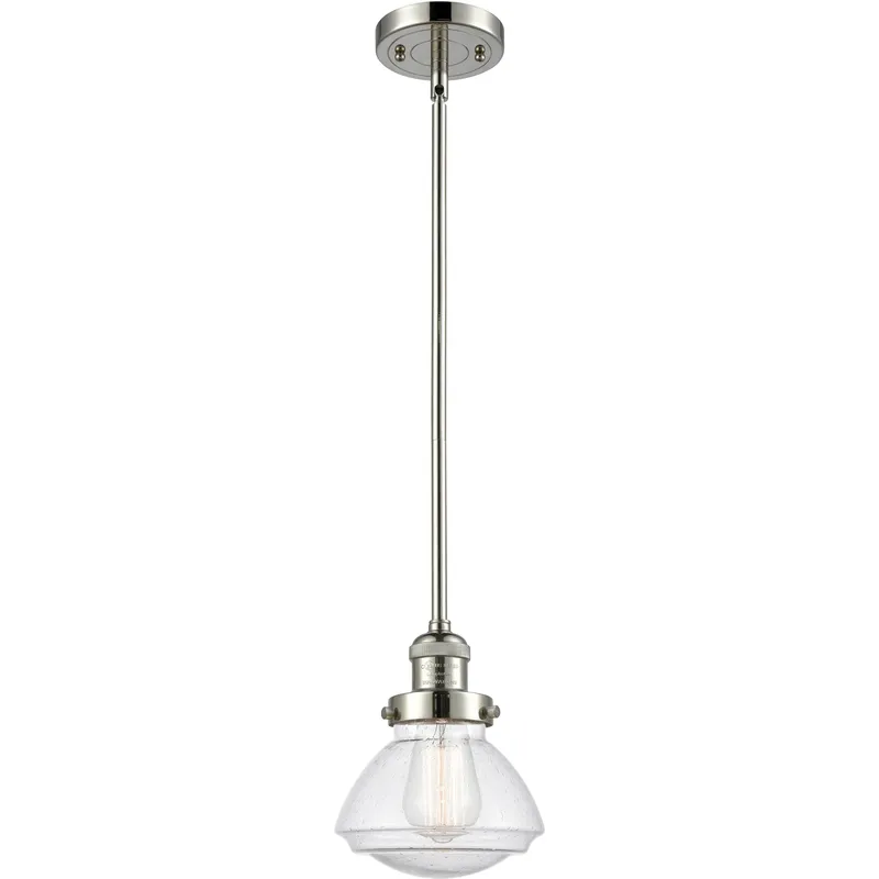 Franklin Restoration Olean LED 6.75 inch Polished Nickel Mini Pendant Ceiling Light in Seedy, Franklin Restoration