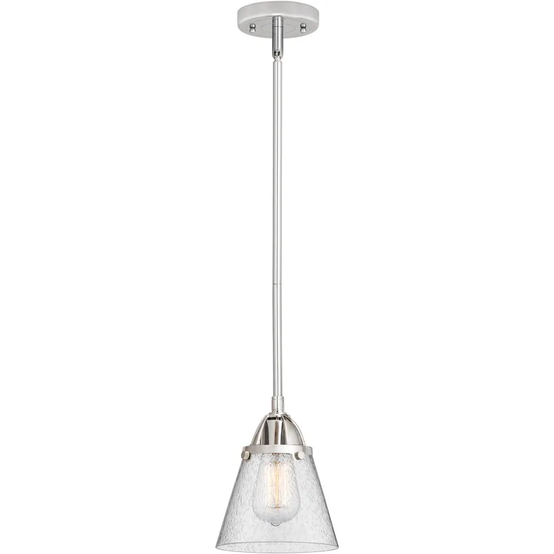 Nouveau 2 Cone LED 6.25 inch Polished Chrome Mini Pendant Ceiling Light in Seedy