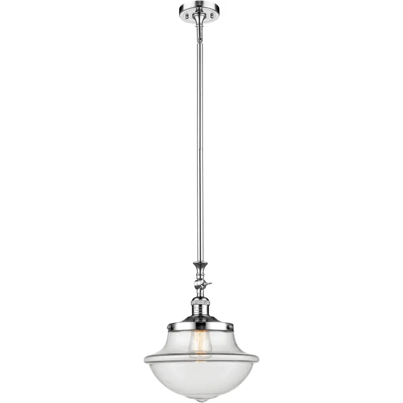Franklin Restoration Oxford LED 12 inch Polished Chrome Mini Pendant Ceiling Light in Clear, Franklin Restoration