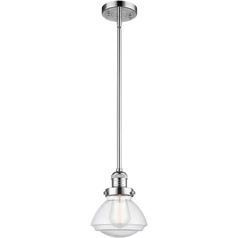 Franklin Restoration Olean LED 6.75 inch Polished Chrome Mini Pendant Ceiling Light in Seedy, Franklin Restoration