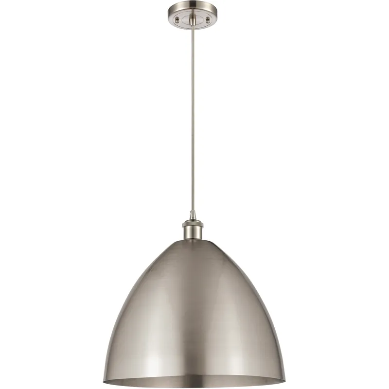 Ballston Dome 1 Light 16 inch Brushed Satin Nickel Mini Pendant Ceiling Light