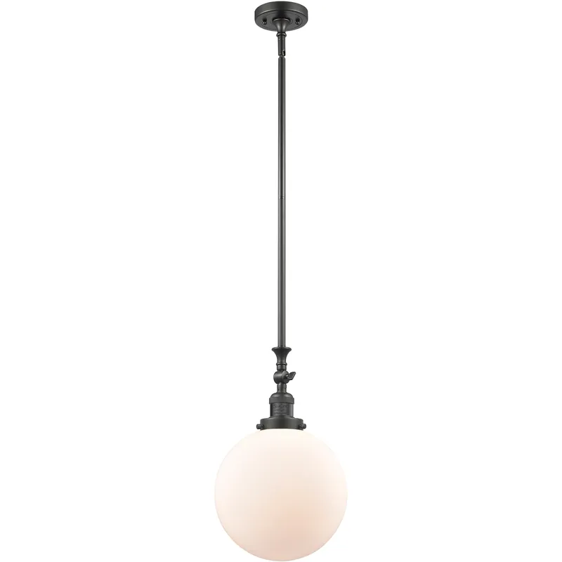 Franklin Restoration Beacon 1 Light 10 inch Oil Rubbed Bronze Mini Pendant Ceiling Light in Incandescent, Matte White, Franklin Restoration