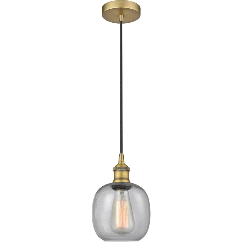 Edison Belfast 1 Light 6 inch Brushed Brass Mini Pendant Ceiling Light