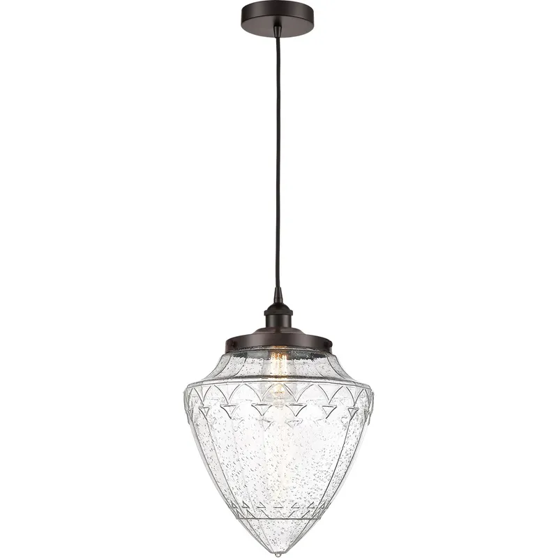 Edison Bullet 1 Light 12 inch Oil Rubbed Bronze Mini Pendant Ceiling Light