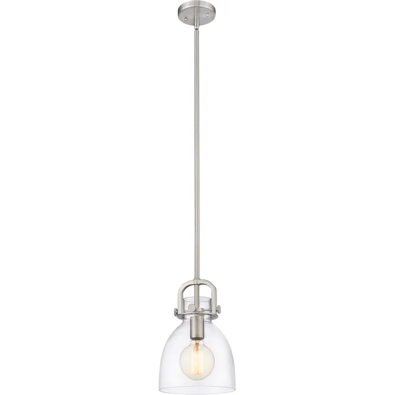 Newton Newton Bell LED 8 inch Brushed Satin Nickel Mini Pendant Ceiling Light