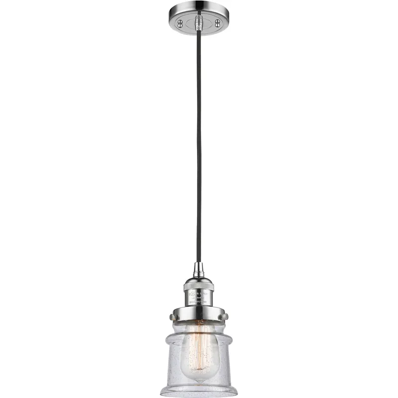 Franklin Restoration Canton LED 6 inch Polished Chrome Mini Pendant Ceiling Light in Seedy, Franklin Restoration