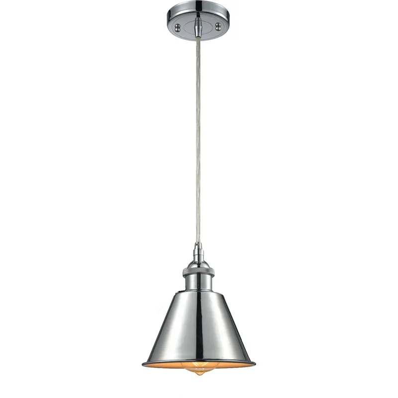 Ballston Smithfield LED 7 inch Polished Chrome Mini Pendant Ceiling Light, Ballston