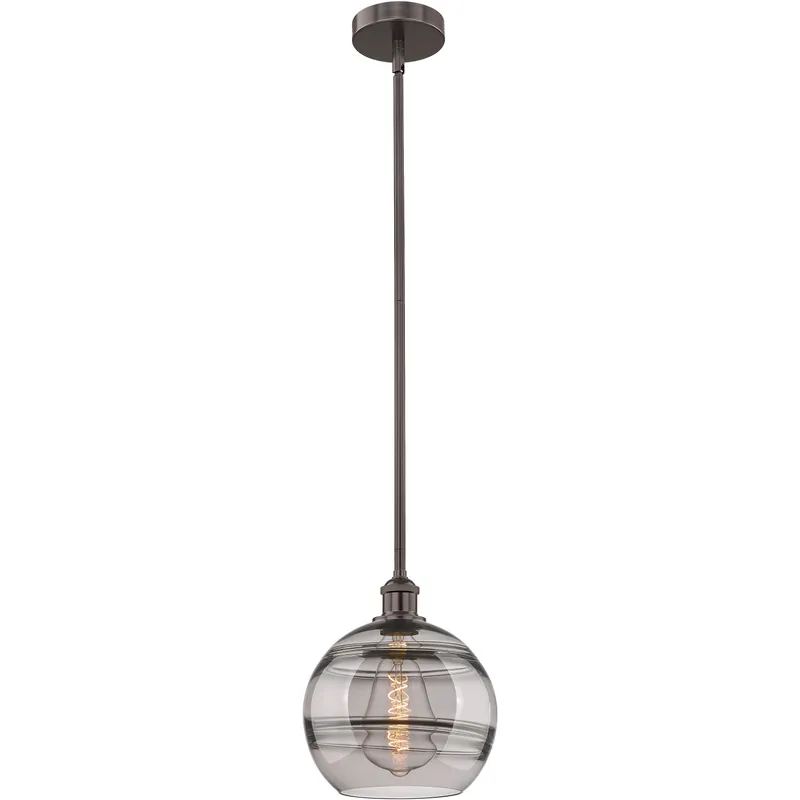 Edison Rochester 1 Light 10 inch Oil Rubbed Bronze Stem Hung Mini Pendant Ceiling Light