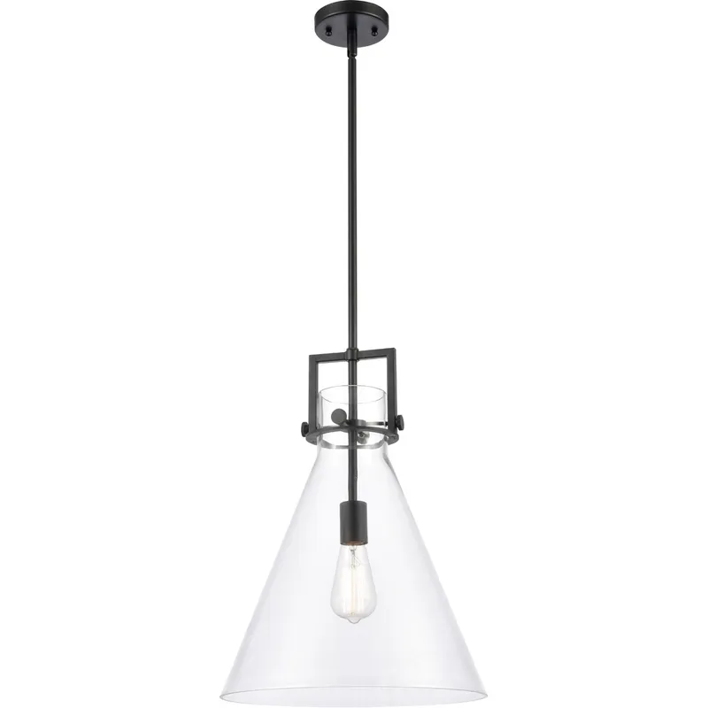Restoration Newton LED 14 inch Matte Black Mini Pendant Ceiling Light, Restoration