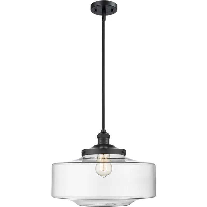 Franklin Restoration Bridgeton LED 11.75 inch Matte Black Mini Pendant Ceiling Light in Clear
