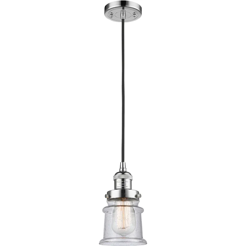 Franklin Restoration Canton 1 Light 6 inch Polished Chrome Mini Pendant Ceiling Light in Incandescent, Seedy, Franklin Restoration