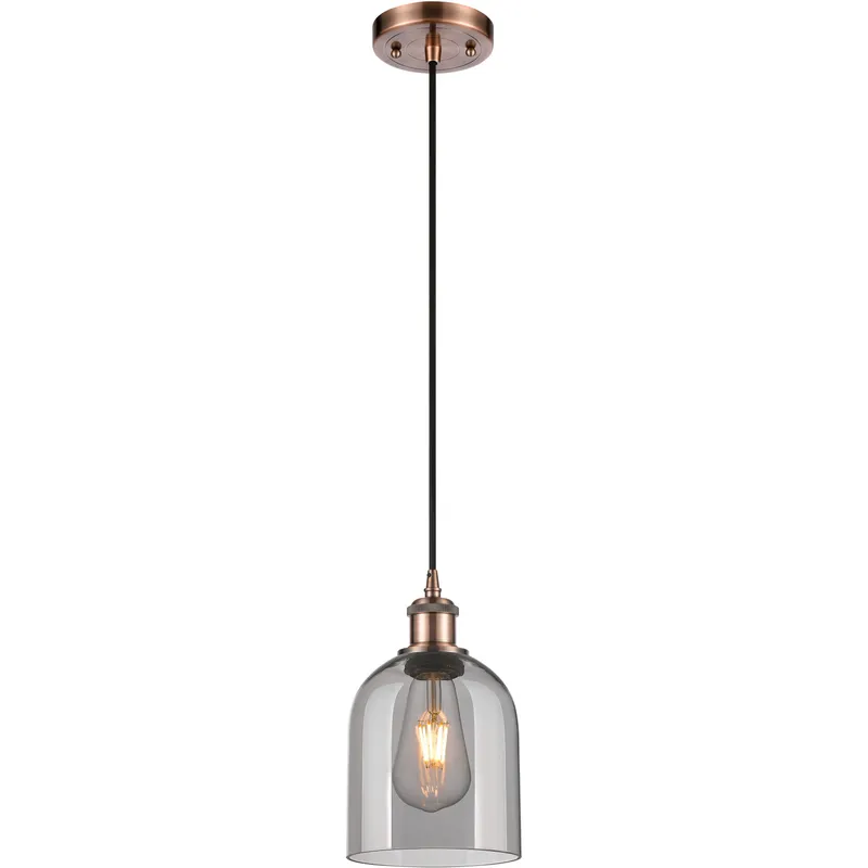 Ballston Bella 1 Light 5.5 inch Antique Copper Cord Hung Mini Pendant Ceiling Light