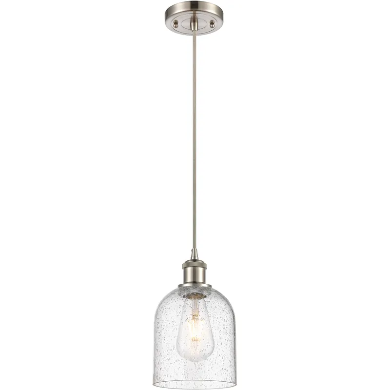 Ballston Bella 1 Light 5.5 inch Brushed Satin Nickel Cord Hung Mini Pendant Ceiling Light
