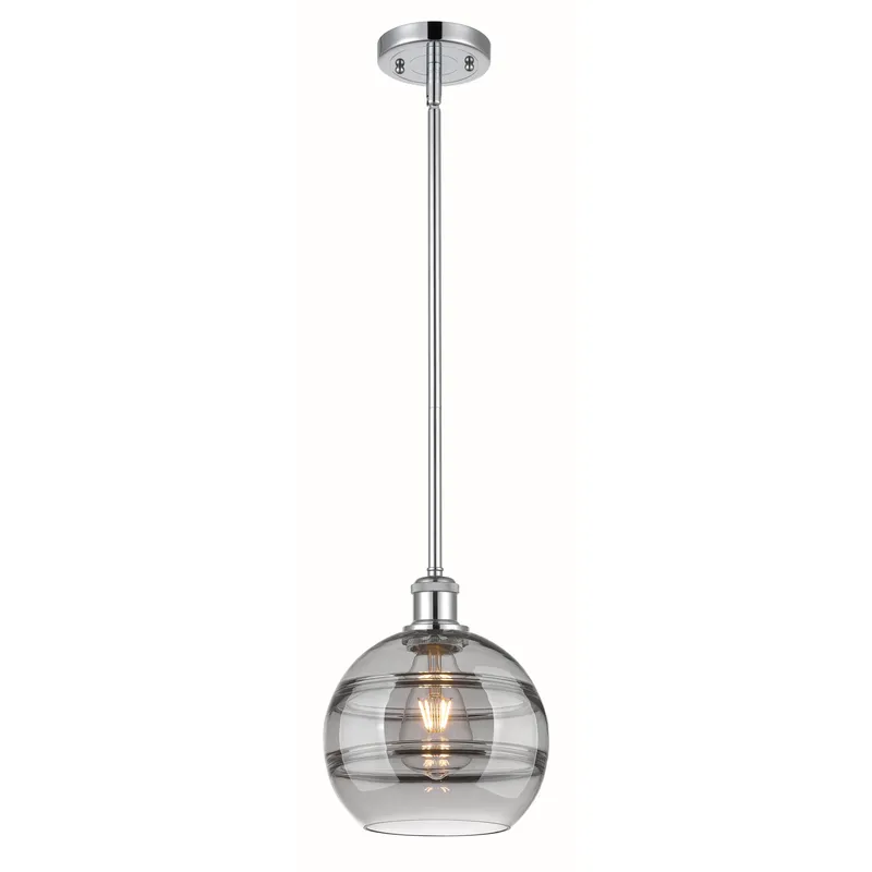 Ballston Rochester 1 Light 8 inch Polished Chrome Stem Hung Mini Pendant Ceiling Light